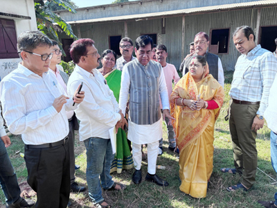 Mayor of Agartala Municipal Corporation (AMC) Dipak Majumder visited an abandoned school at Masterpara area of Agartala city on December 18 along with officials to initiative developmental works.